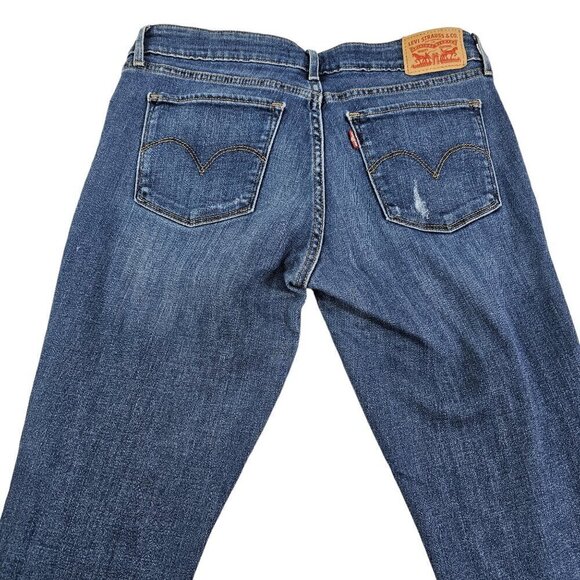 Levi’s Women’s 711 Skinny Distressed Ripped Medium Wash Blue Jeans – Size 29 - Picture 3 of 16